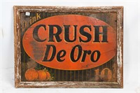 CRUSH DE ORO SST EMBOSSED SIGN- FRAMED