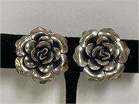 Sterling Flower Earrings