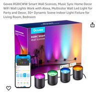 Govee RGBICWW Smart Wall Sconces, Music