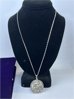 Ancient Coin Locket Necklace