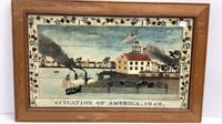 Framed print of ‘Situation of America, 1848’ ,