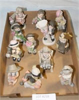 12 ENESCO BAHNER STUDIOS CERAMIC FIGURINES