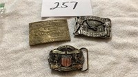 Belt buckle three total, jack Daniels solid