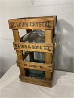 St. Louis crystal water & soda co crate