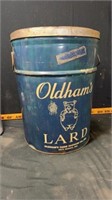 Oldhams lard tin