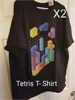 Adult Tetris Tshirts Size Large Qty 2