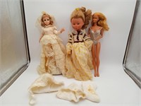 Large Barbie Doll & 2 other dolls