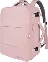 Carry-On Backpack with USB Charging Port, Pink