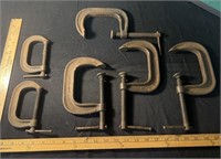 2 Smaller C Clamp, 4 Large C Clamps