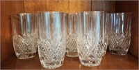 12 D'Arques Crystal Tumblers  5.5" tall