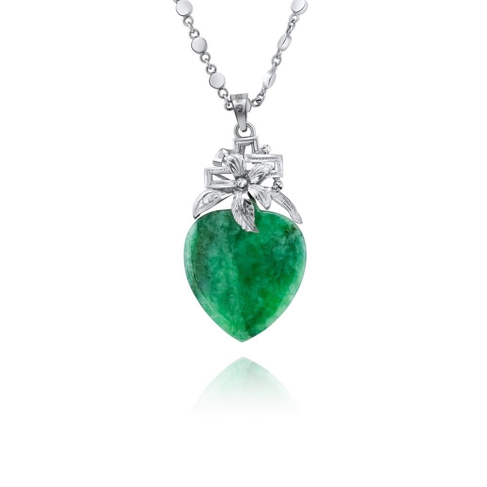 PLATINUM JADE VINTANGE NECKLACE