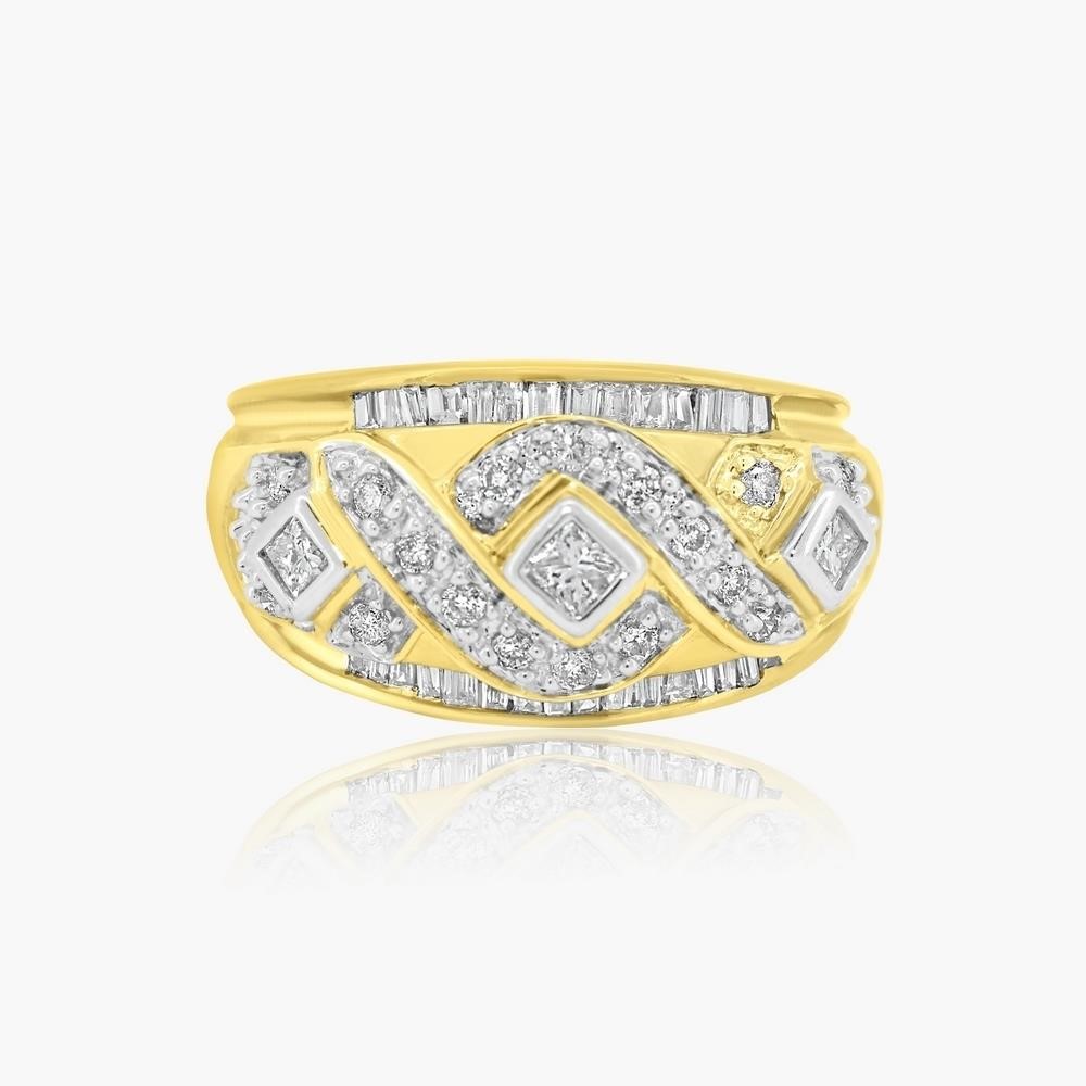 14K YELLOW GOLD 1.00CT DIAMOND RING