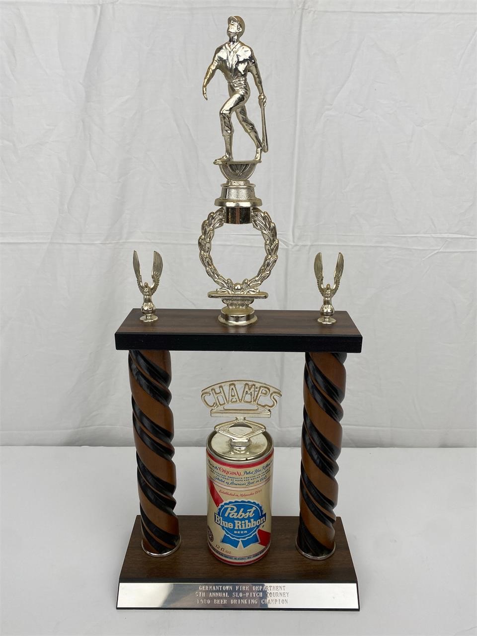 1980 Germantown Fire Department PBR Can Trophy