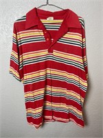 Vintage 1970s Rainbow Polo Shirt