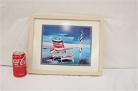 Local Artist Ivey Hayes Hatteras Beach Chair Print