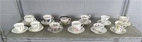 12x The Bid Set Vintage Tea Cup / Saucer Porcelain