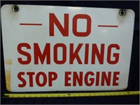 VINTAGE NO SMOKING GAS STATION SIGN