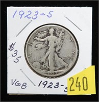 1923-S Walking Liberty half dollar