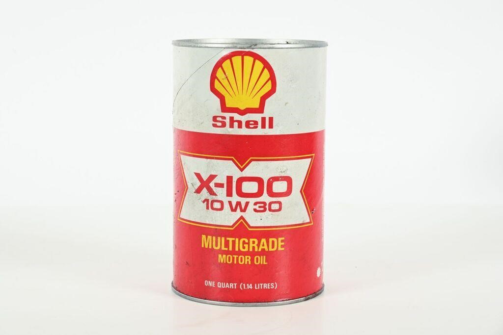 SHELL X-100 10W-30 MOTOR OIL IMP QT CAN