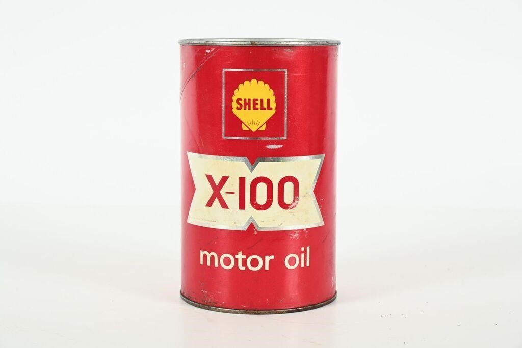 SHELL X-100 MOTOR OIL IMP QT CAN