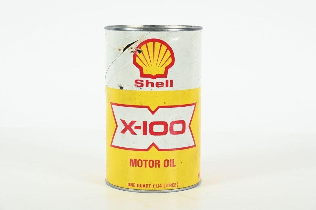 SHELL X-100 MOTOR OIL IMP QT CAN