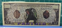 Panther million dollar banknote