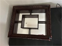 Wooden Mirroried Shelf 27"W x 5"D x 23"H