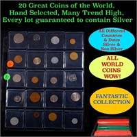 20 Great Coins of the World, hand selected, many t