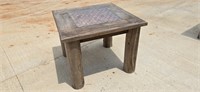 Patio Table with Glass 40" X 40" X 31", Has a