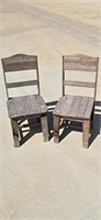 Pair of Wooden Chairs