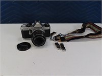 PENTAX model MG vtg 35mm Blk/Slv Camera w/ Lens