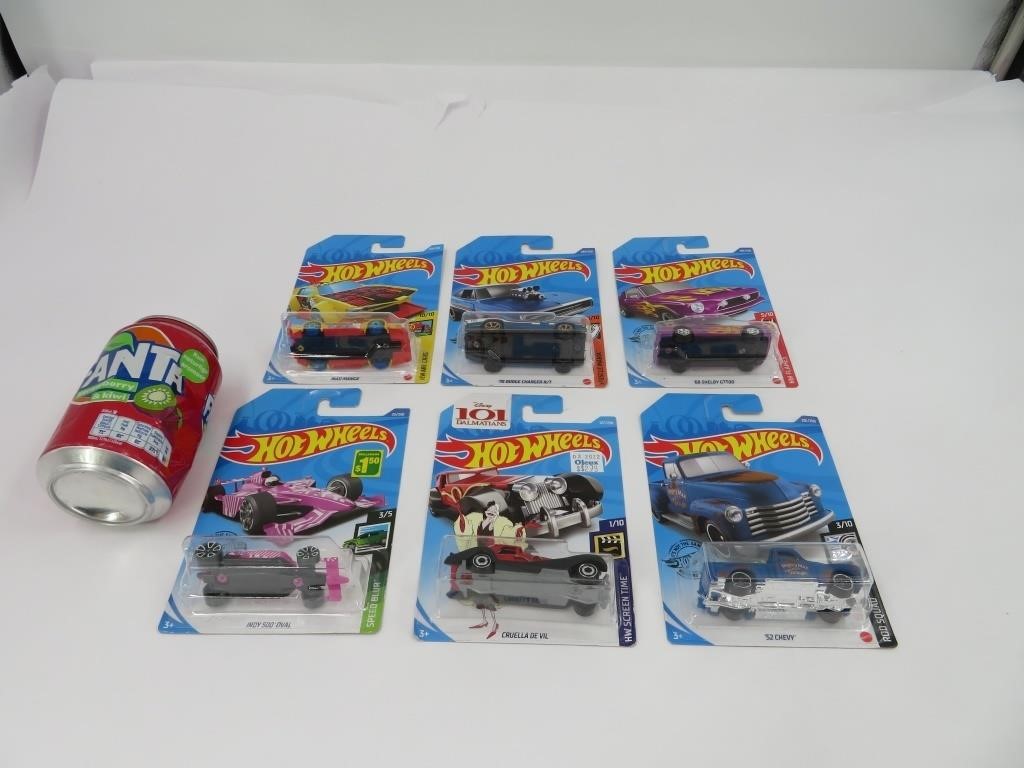 6 voitures hot wheels die cast