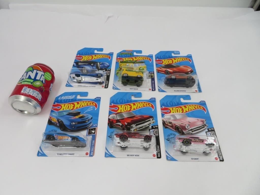 6 voitures hot wheels die cast