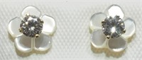 #13 10K Yellow Gold Diamond Earrings