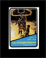 1972 Topps #156 NBA Championship 3rd Game EX