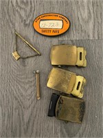 Vintage Brass Belt Buckles Hair Pins Clip