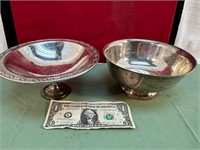 2 SILVERPLATED BOWLS