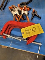 3 NEW HUSKY C-CLAMPS & CLIPS