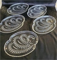 Federal glass luncheon plates. 10×7.