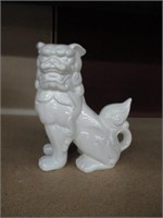 Vintage White Foo Dog ceramic Statute