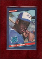 FRED McGRIFF 1986 DONRUSS ROOKIE BASEBALL CARD