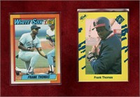 FRANK THOMAS 2 DIFFERENT 1990 ROOKIE CARDS