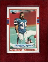 THURMAN THOMAS 1989 TOPPS ROOKIE FOOTBALL CARD