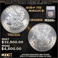 ***Auction Highlight*** 1878-p 7tf Morgan Dollar 1