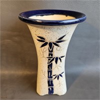 Ceramic Planter w/Bamboo Design