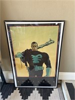 (2) Framed Vintage Punisher Comic Book Posters