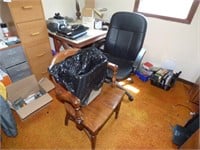 OFFICE CHAIR & WOOD CHAIR IN OFFICE