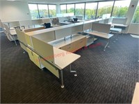 Steelcase 8 Station Cubical w/ 5 Chairs