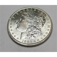 1886 P BU Morgan Silver Dollar