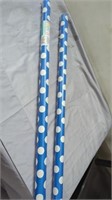 2 New Rolls of Party Gift Wrap Blue/Polka Dot